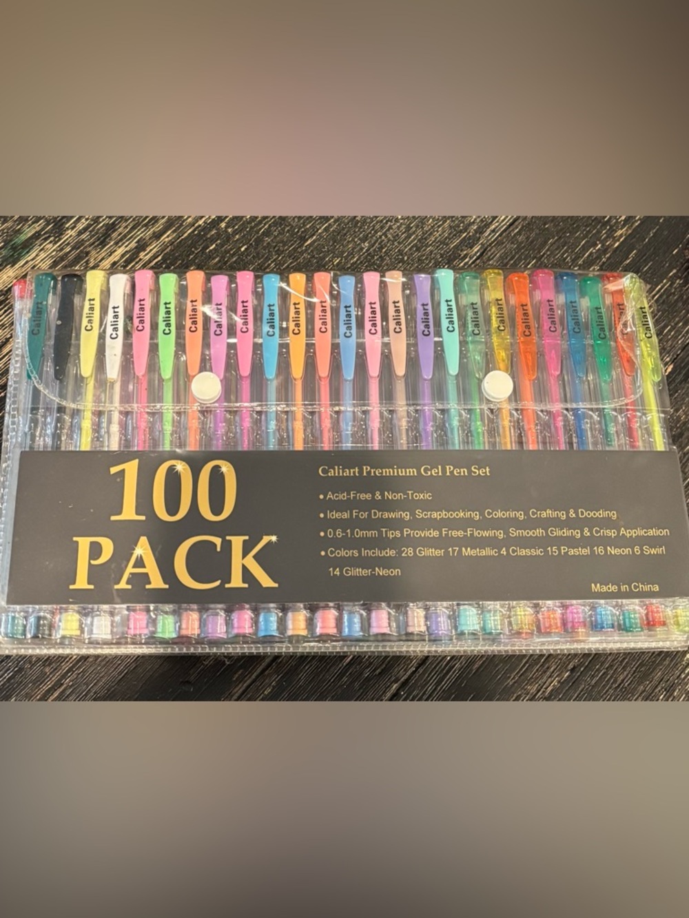 Caliart Premium Multicolor Gel Pen Set - Pastel & Neon Colors